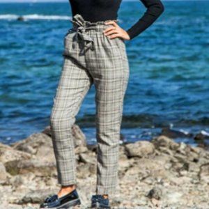Democracy new high rise plaid pants